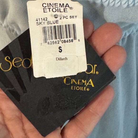 Elegant Lace Trimmed Nightgown Light Blue girly glam, playful intimate wear - Picture 9 of 11